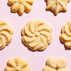 Whipped Shortbread Spritz Cookies