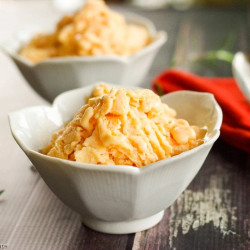 Rosemary Honey Peach Frozen Yogurt