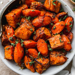 Easy Roasted Sweet Potatoes &amp; Carrots