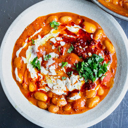 10-minute Smoky Harissa Creamy Butter Beans