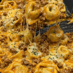 Creamy Beef Stroganoff With Tortellini Skillet