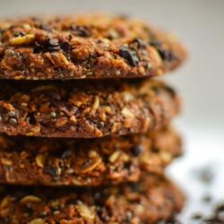 Cacao Nib And Chia Seed Flapjack Cookies