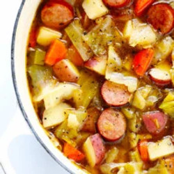 Cabbage, Sausage And Potato Soup