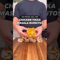 High Protein Chicken Tikka Masala Burritos