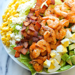 Shrimp Cobb Salad With Cilantro Lime Vinaigrette