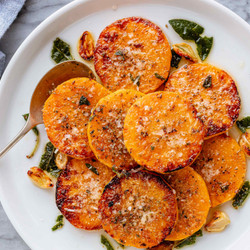 Roasted Butternut Squash With Garlic Butter Parmesan