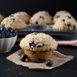 Best Blueberry Streusel Muffins {bakery-style}