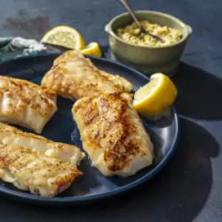 Pan-roasted Cod With Green Olive, Almond, And Orange Relish