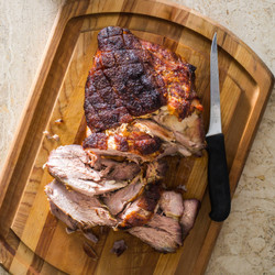 Slow-roasted Pork Shoulder With Peach Sauce