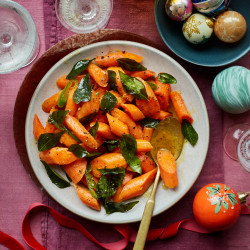 West African Carrots with Ginger and Curry Leaves