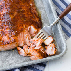 Baked Salmon With Maple Mustard Glaze