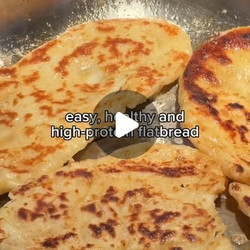 Easy 2-ingredient High-protein Flatbreads