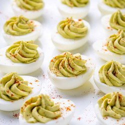 Keto Avocado Deviled Eggs