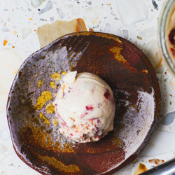 No-churn Roast Strawberry Ice-cream