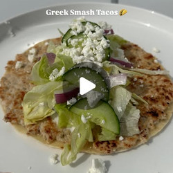 10 Minute Greek Smash Tacos