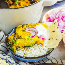 Daal Palak (lentil &amp; Spinach Curry)