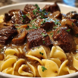 Crockpot Beef Tips And Noodles