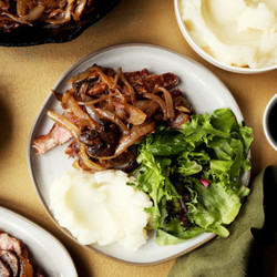 Mushrooms And Onions For Steak