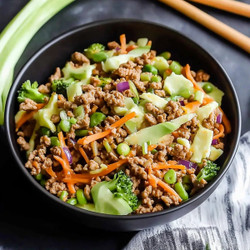 Easy High Protein Egg Roll Bowl: 25 Min Dinner