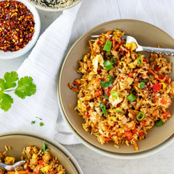 25-minute Blackstone Fried Rice (vegetarian)