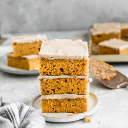 Pumpkin Bars With Caramel Frosting