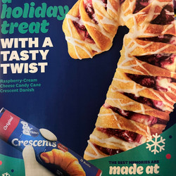 Raspberry-Cream Cheese Candy Cane Crescent Danish