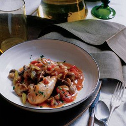 Slow Cooker Chicken Cacciatore with Cremini Mushrooms