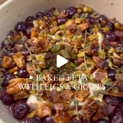 Baked Feta With Figs And Grapes