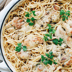 Garlic Chicken Spaghetti