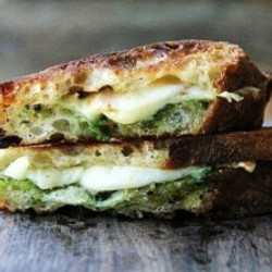 ‘nduja Grilled Cheese With Wisconsin Fontina &amp; Basil Pesto