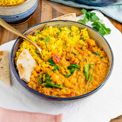 Red Lentil Curry &amp; Turmeric Rice