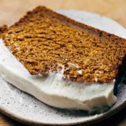 Cream Cheese Frosted Pumpkin Bread