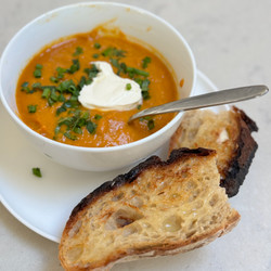 Carrot, Ginger and Harissa Soup