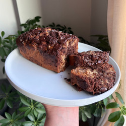 Marbled Chocolate Tahini Banana Bread