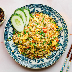 Veganer Gebratener Reis Mit Tofu-„ei“