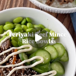 Teriyaki Beef Mince Rice Bowls