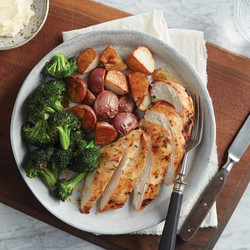 Sheet Pan Rosemary Balsamic Chicken And Vegetables