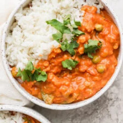 Coconut Lentil Curry With Coconut Rice