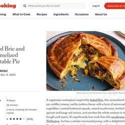 Baked Brie And Caramelized Vegetable Pie