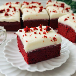 Red Velvet Cake Brownie With Cream Cheese Frosting Recipe