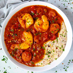 Shrimp And Grits Recipe (creole Style With Andouille Sausage)