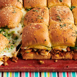 Pull-apart Pesto Turkey Sliders