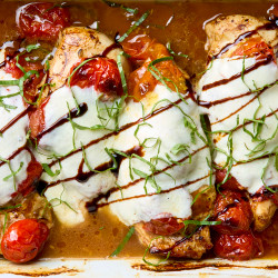 One-pan Caprese Baked Chicken