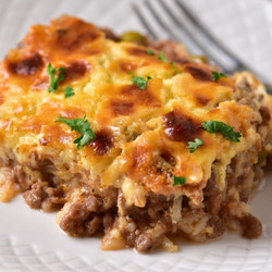 Cheesy Ground Beef Rice Casserole