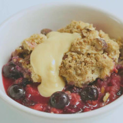 Raspberry And Blueberry Crumble