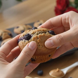 Flourless Blueberry Muffins