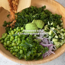 High Protein Shredded Tofu &amp; Crispy Quinoa Salad