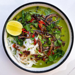 Green Coconut Noodle Soup