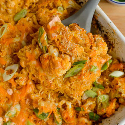 Buffalo Chicken Spaghetti Squash Casserole