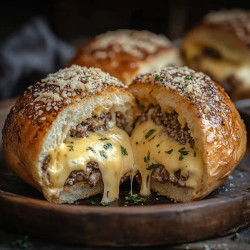 Garlic Parmesan Cheeseburger Bombs